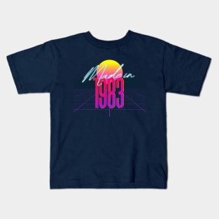 Made In 1983 ∆∆∆ VHS Retro Outrun Birthday Design Kids T-Shirt